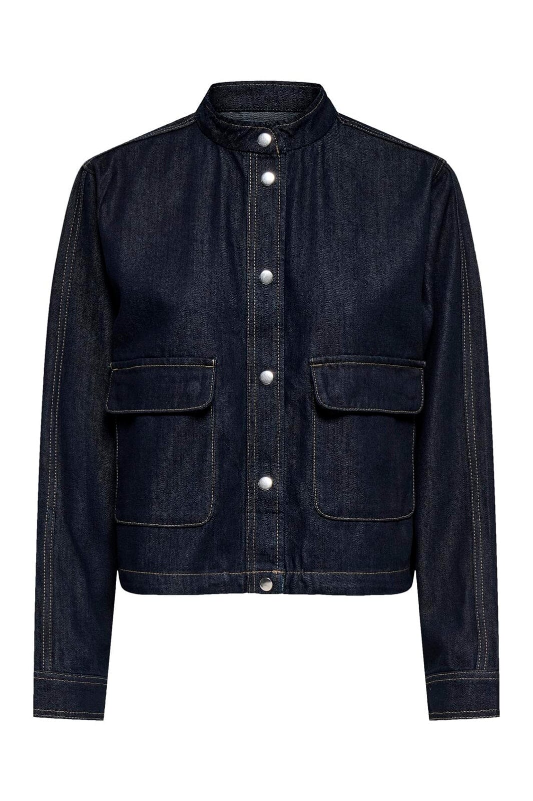 JDY - Jdysansa Bubble Hem L/S Jacket - 5041200 Dark Blue Denim Rinse