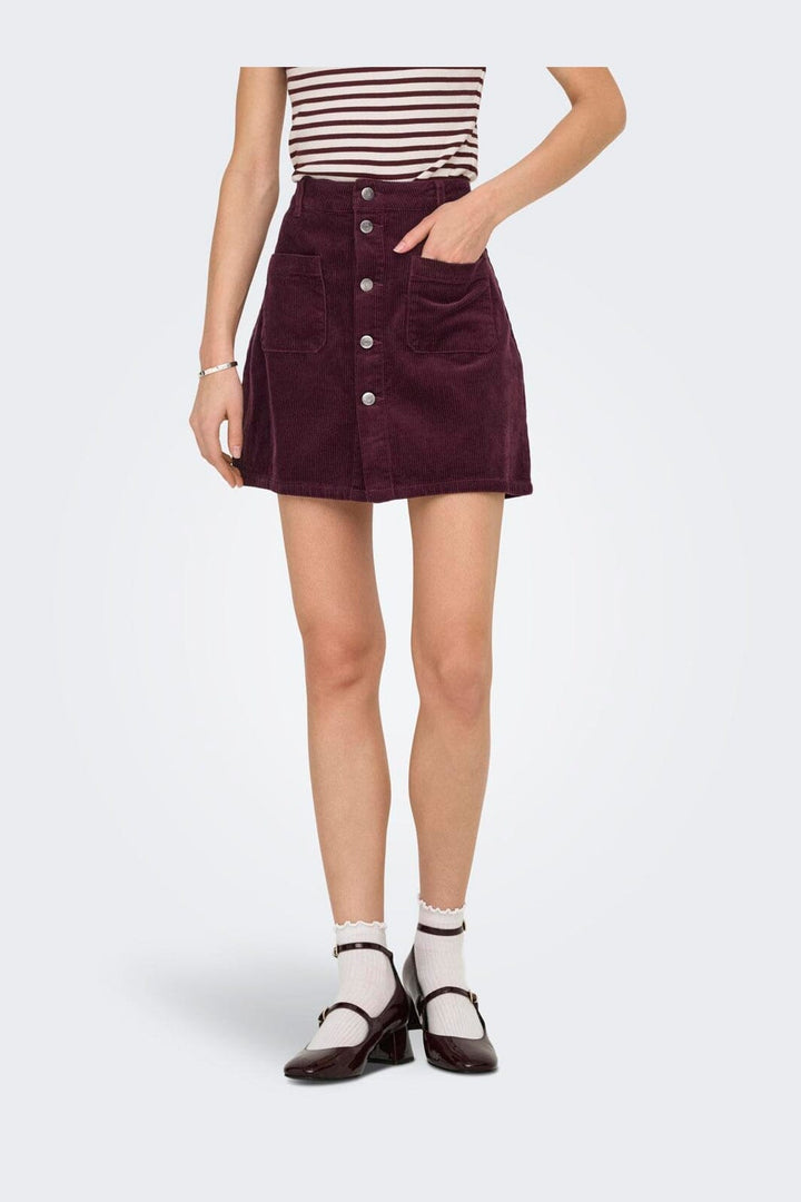JDY - Jdyshiraz Corduroy Skirt - 4815192 Fig