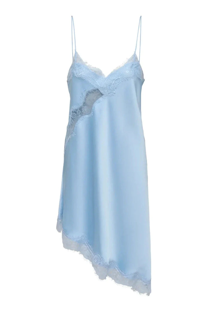 JDY - Jdysigrid S/L Asym Lace Dress - 5163009 Halogen Blue With Halogen Blue Lace Kjoler 