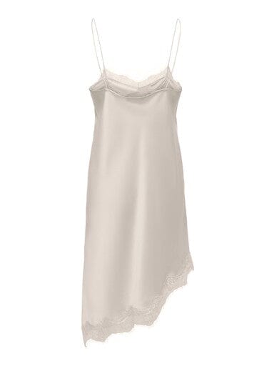 JDY - Jdysigrid S/L Asym Lace Dress - 5165585 Moonbeam Moonbeam Lace Kjoler 