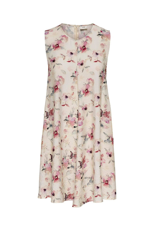 JDY - Jdytroya Barbara Life S/L Dress - 5054430 Cloud Dancer 11-03-26 Multi Flower