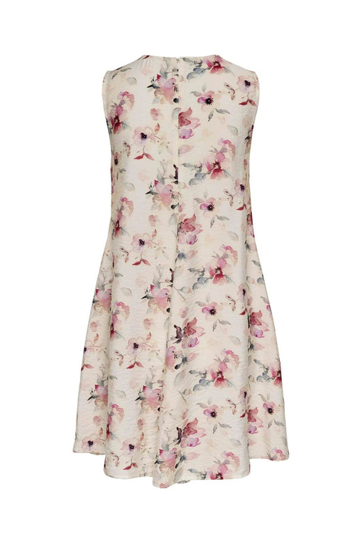 JDY - Jdytroya Barbara Life S/L Dress - 5054430 Cloud Dancer 11-03-26 Multi Flower