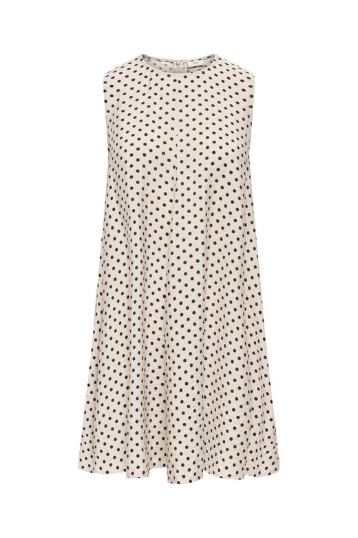 JDY - Jdytroya Barbara Life S/L Dress - 5054434 Pumice Stone 21-03-26 Pumice Stone W. Black Dot