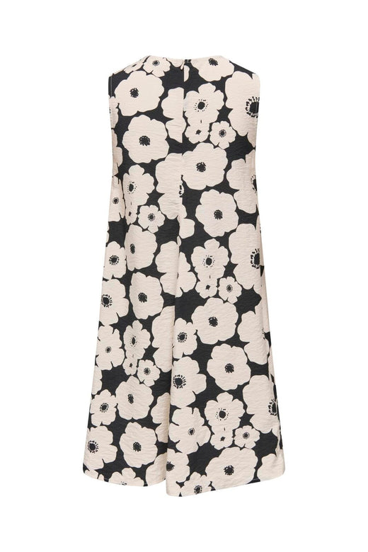 JDY - Jdytroya Barbara Life S/L Dress - 5054438 Black 24-03-26 W. Tapioca Big Flower