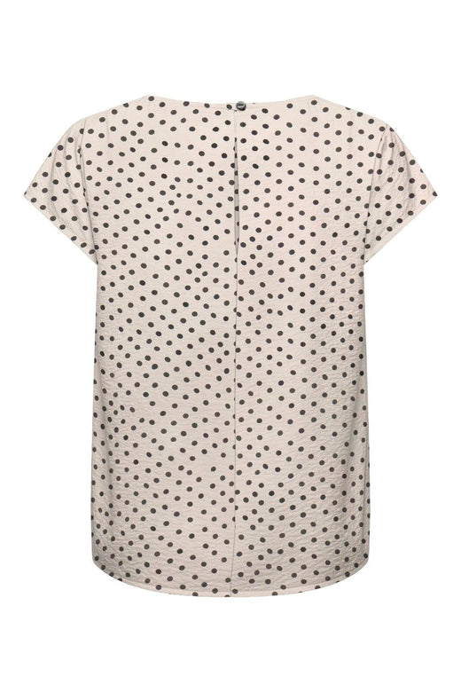 JDY - Jdytroya Life S/S Top Dia - 5085468 Pumice Stone 21-03-26 W. Black Dot