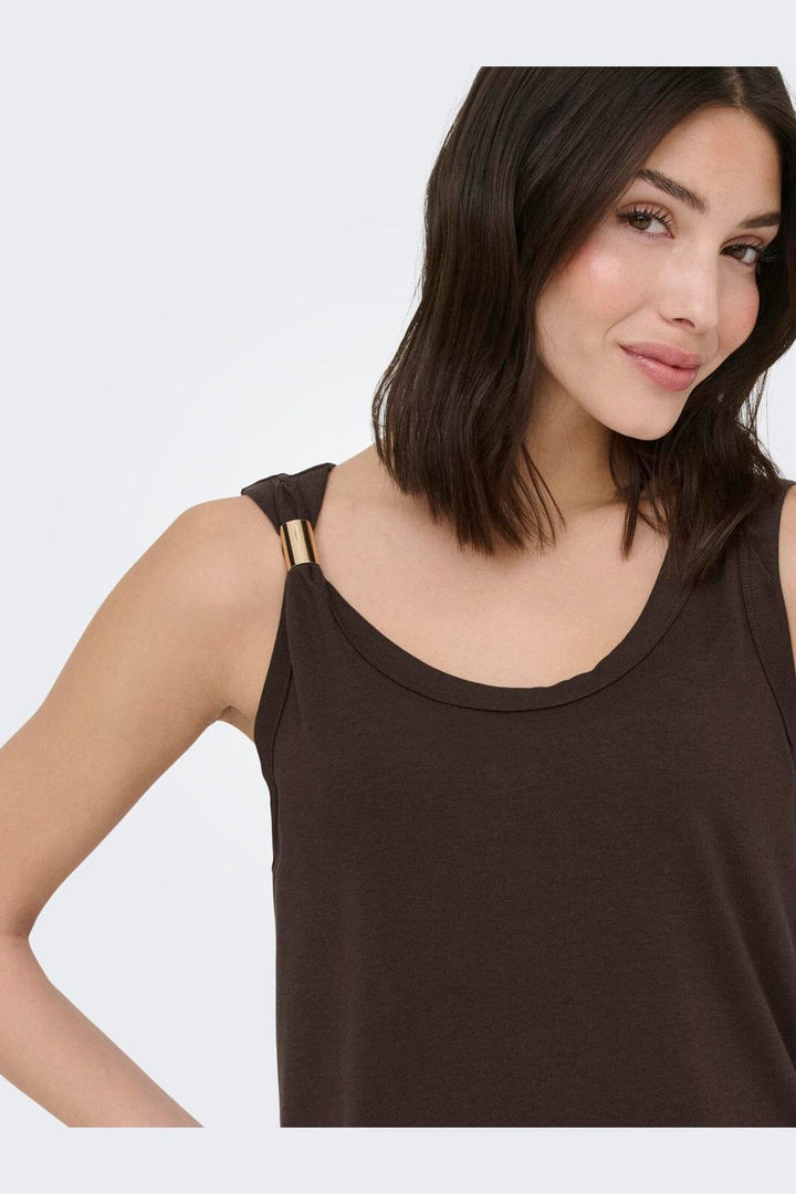 JDY - Jdyuffa S/L Top - 4969517 Chicory Coffee