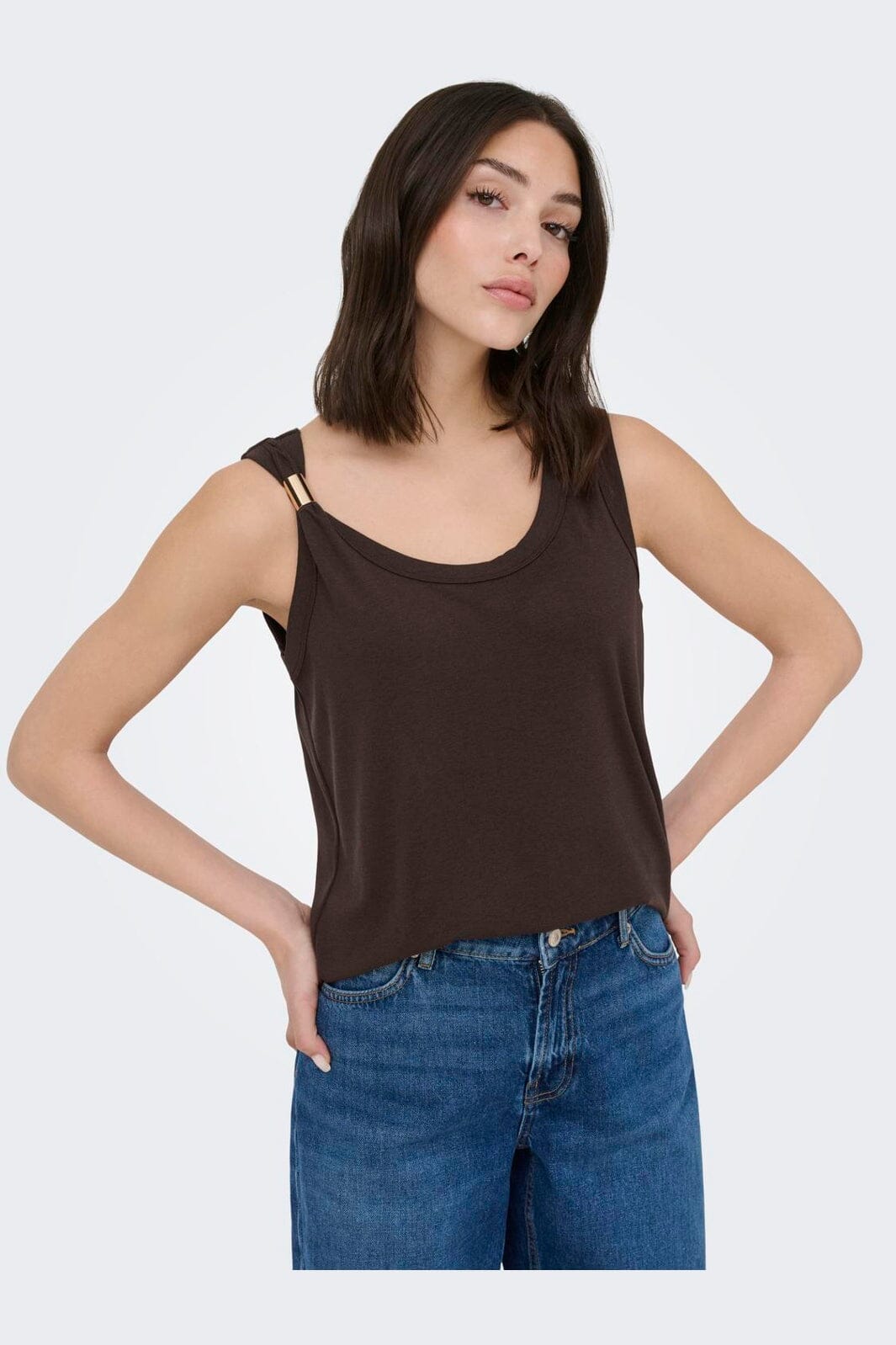 JDY - Jdyuffa S/L Top - 4969517 Chicory Coffee