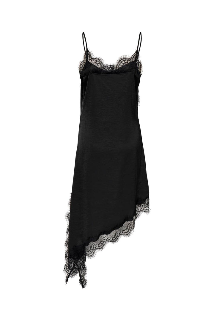 JDY - Jdyurba S/L Asym Split Dress - 5162883 Black