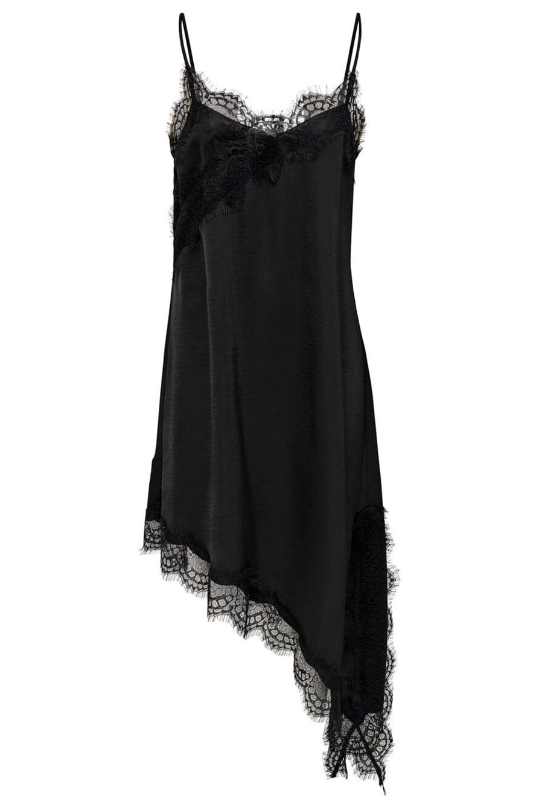 JDY - Jdyurba S/L Asym Split Dress - 5162883 Black