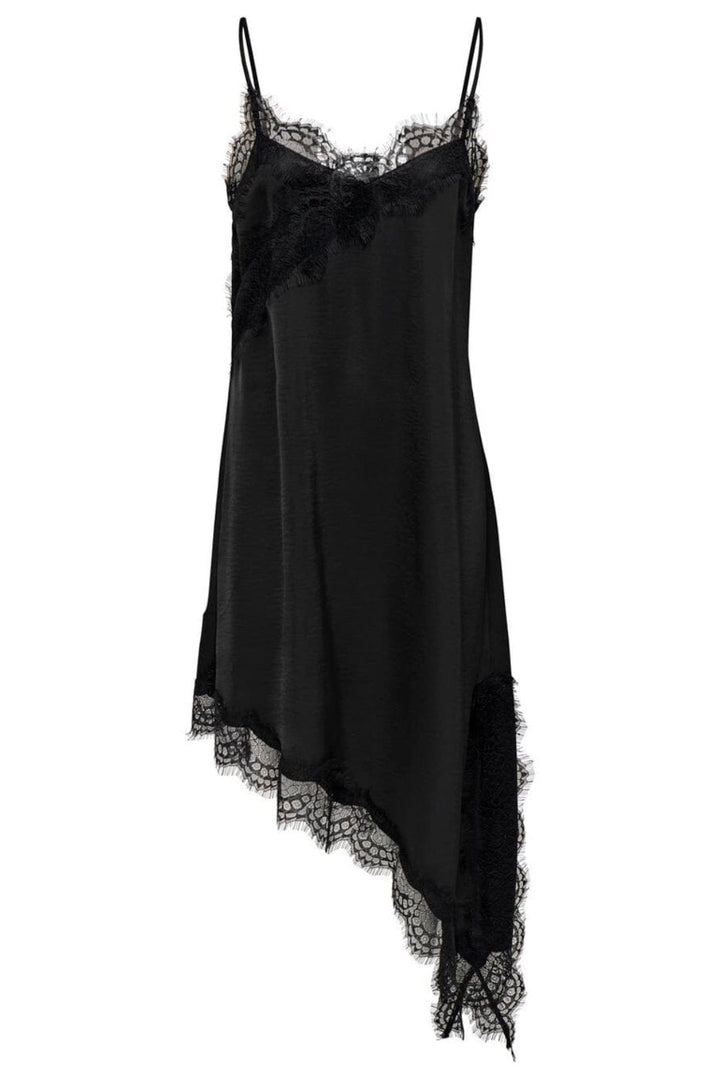 JDY - Jdyurba S/L Asym Split Dress - 5162883 Black