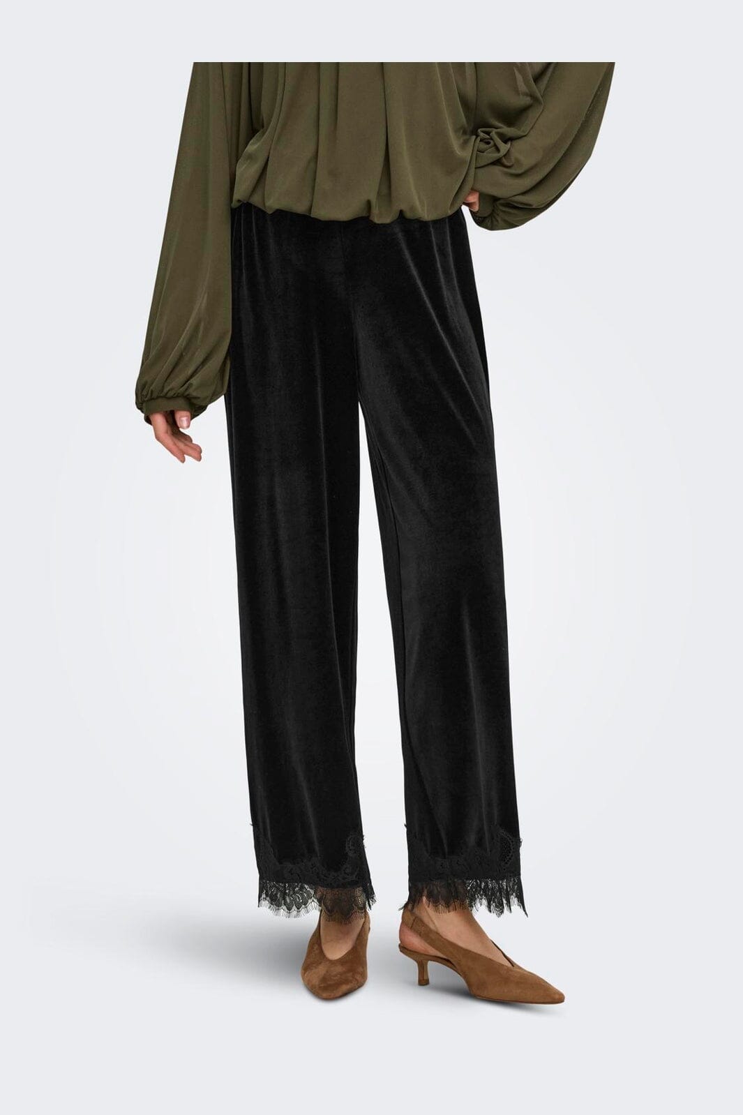 JDY - Jdyvalerie Velvet Lace Pant - 5121633 Black
