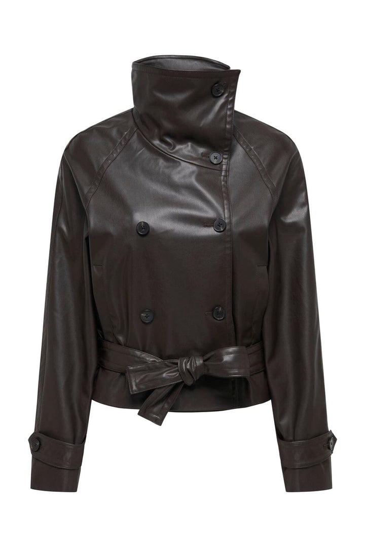 JDY - Jdyvera Faux Leather Belt Jacket Yfm - 5044194 Chocolate Torte