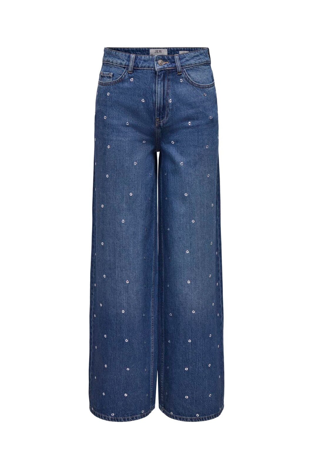 JDY - Jdyvera X-Wide Eyelet Jeans - 5169212 Medium Blue Denim