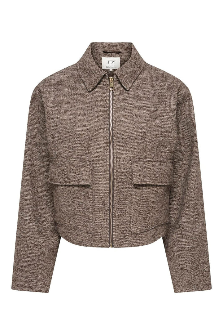 JDY - Jdyvinga Herringbone Jacket Yfm - 5044314 Chocolate Torte Herringbone