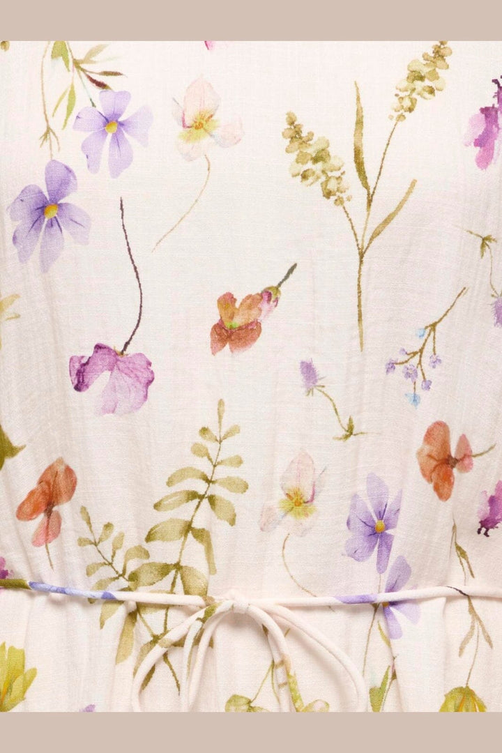 JDY - Jdyviola Life 2/4 Midi Dress - 4893946 Pristine Garden Flower