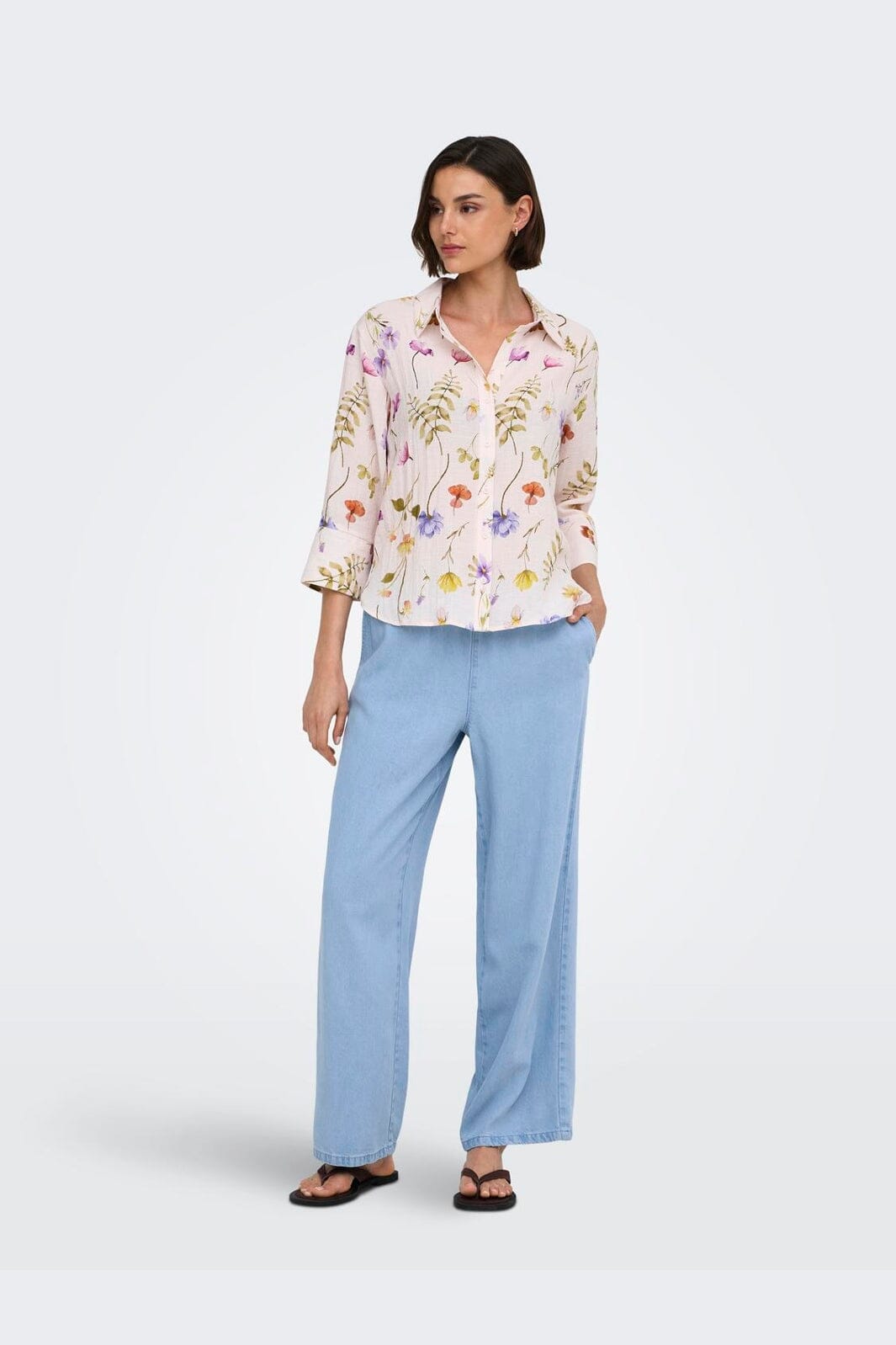 JDY - Jdyviola Life 3/4 Shirt - 4893954 Pristine Garden Flower