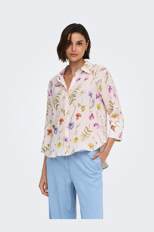 JDY - Jdyviola Life 3/4 Shirt - 4893954 Pristine Garden Flower