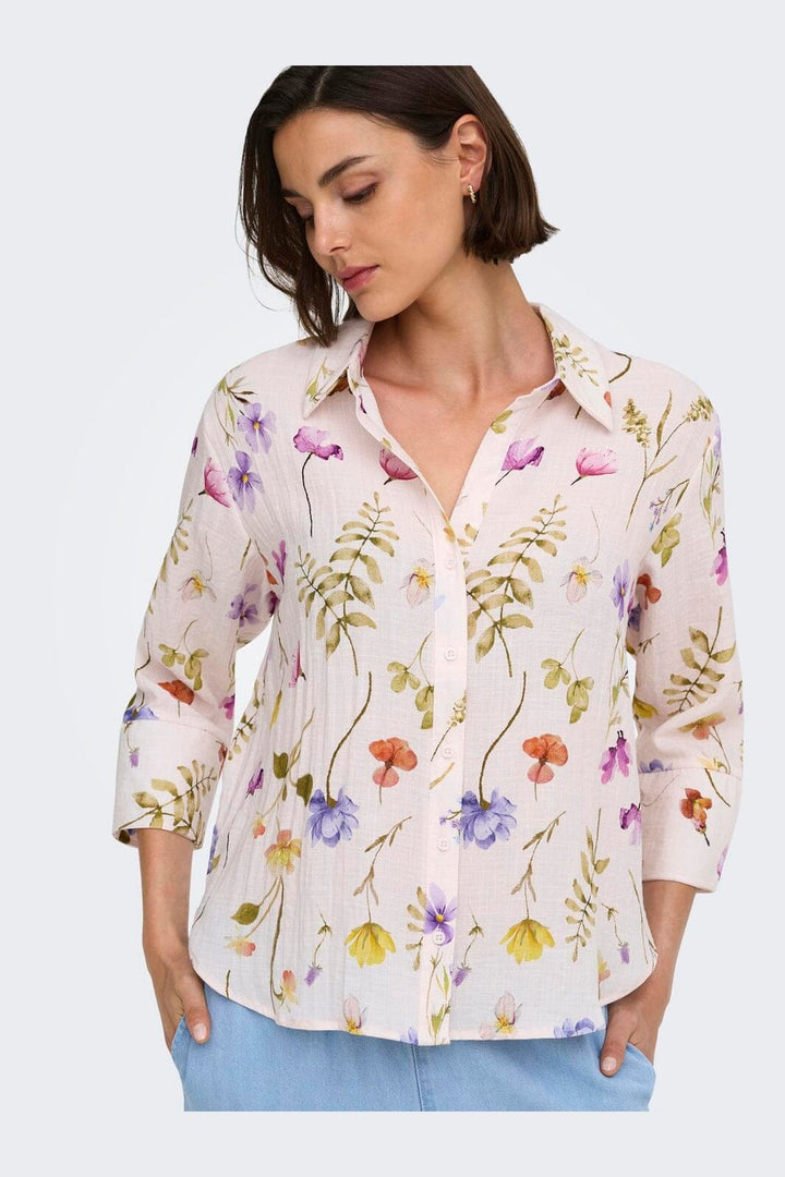 JDY - Jdyviola Life 3/4 Shirt - 4893954 Pristine Garden Flower
