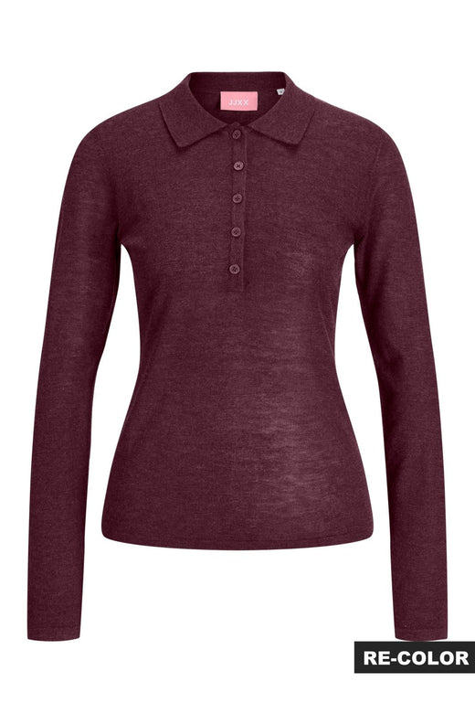 Jjxx - Jxalberte Polo Neck Knit - 5120814 Winetasting