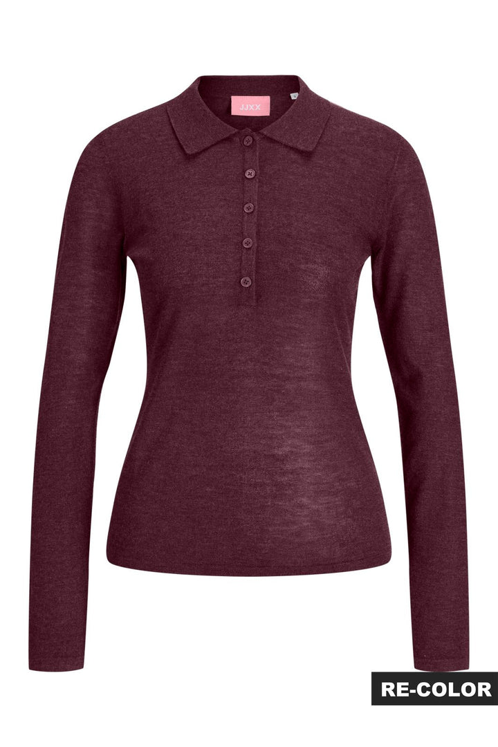 Jjxx - Jxalberte Polo Neck Knit - 5120814 Winetasting