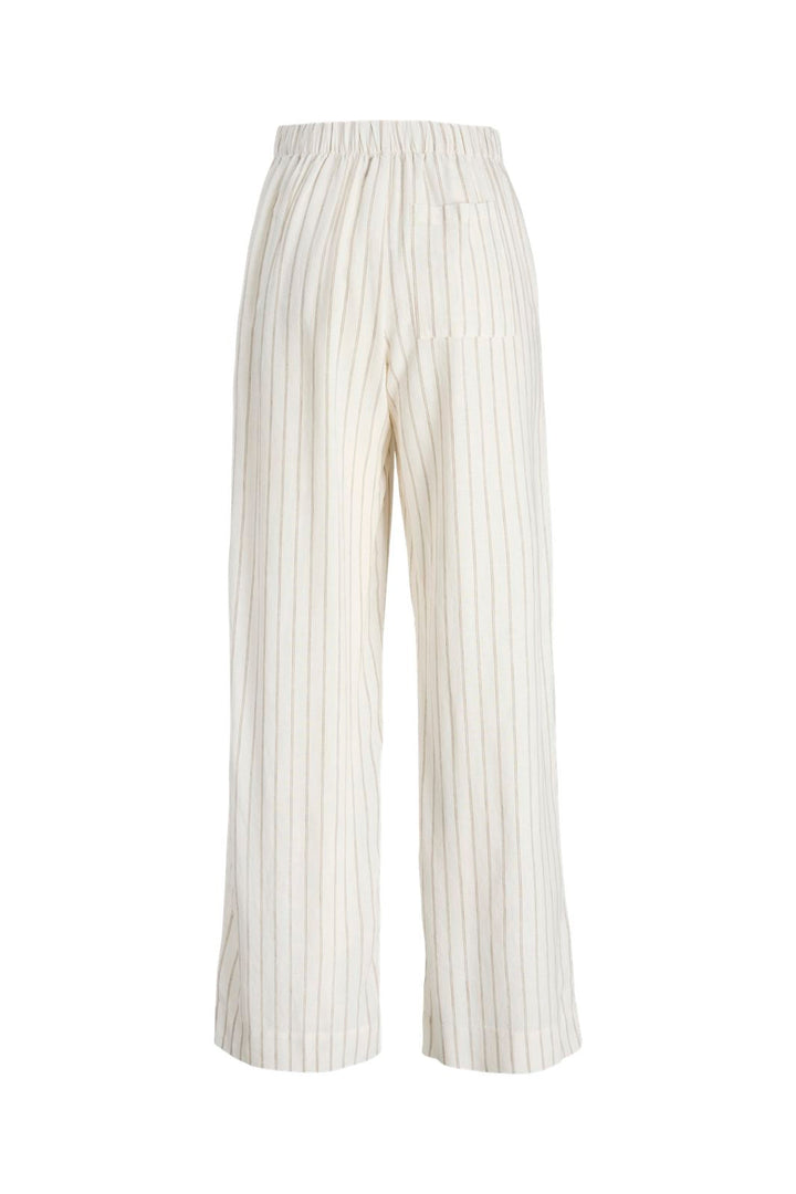 Jjxx - Jxalmira Linen Blend Pant Ln - 4919744 Blanc De Blanc Silver Mink