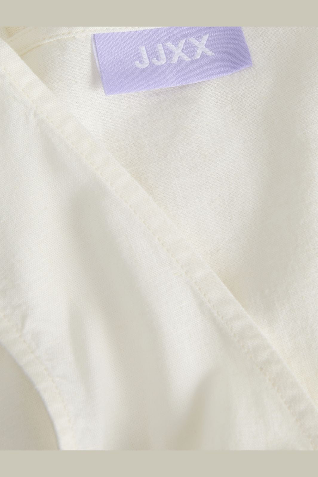 Jjxx - Jxalmira Linen Blend Tie Sl Top Ln - 4906589 Blanc De Blanc