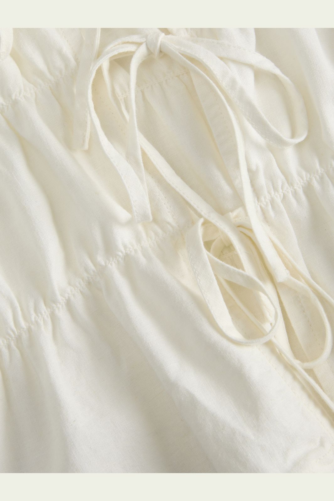 Jjxx - Jxalmira Linen Blend Tie Sl Top Ln - 4906589 Blanc De Blanc