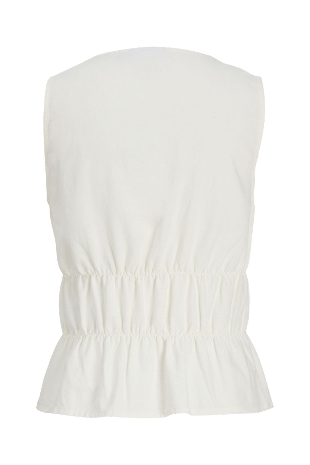 Jjxx - Jxalmira Linen Blend Tie Sl Top Ln - 4906589 Blanc De Blanc