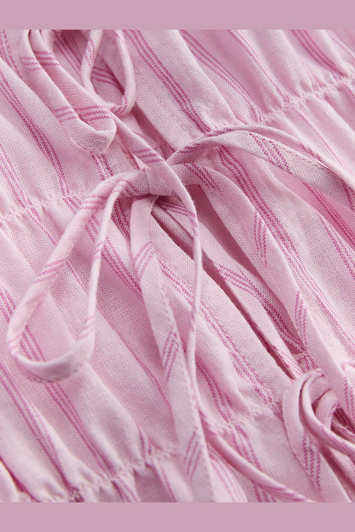 Jjxx - Jxalmira Linen Blend Tie Sl Top Ln - 4971993 Pink Lady Fiji Flower