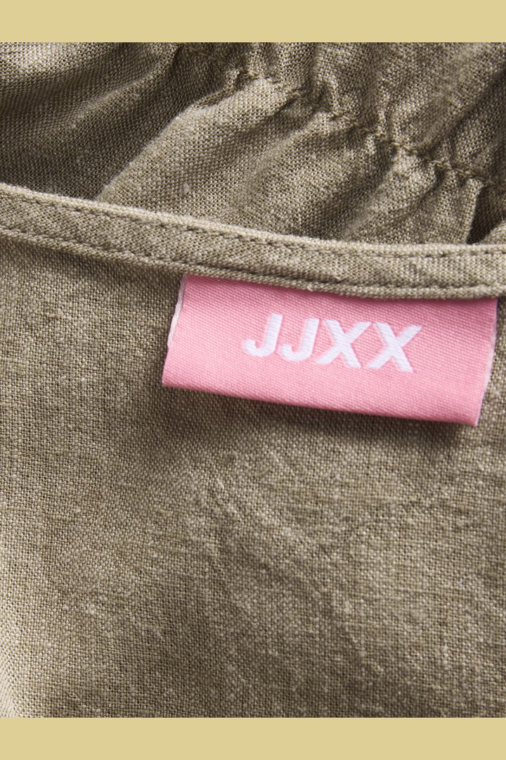 Jjxx - Jxalmira Linen Blend Tie Sl Top Ln - 4975121 Silver Mink