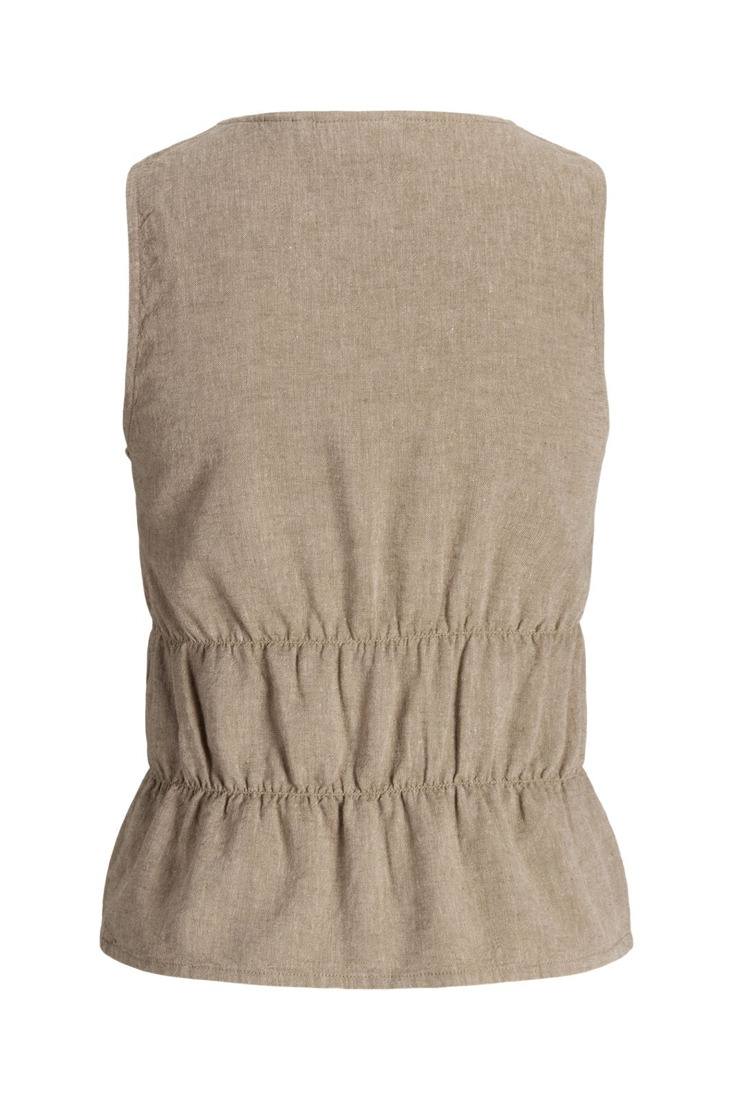 Jjxx - Jxalmira Linen Blend Tie Sl Top Ln - 4975121 Silver Mink