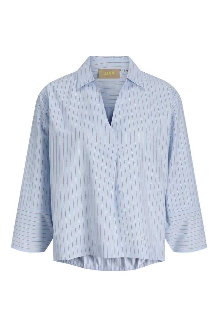 Jjxx - Jxcaro Poplin Ls Blouse - 4954863 Skyway Cabernet + Blanc De Blanc