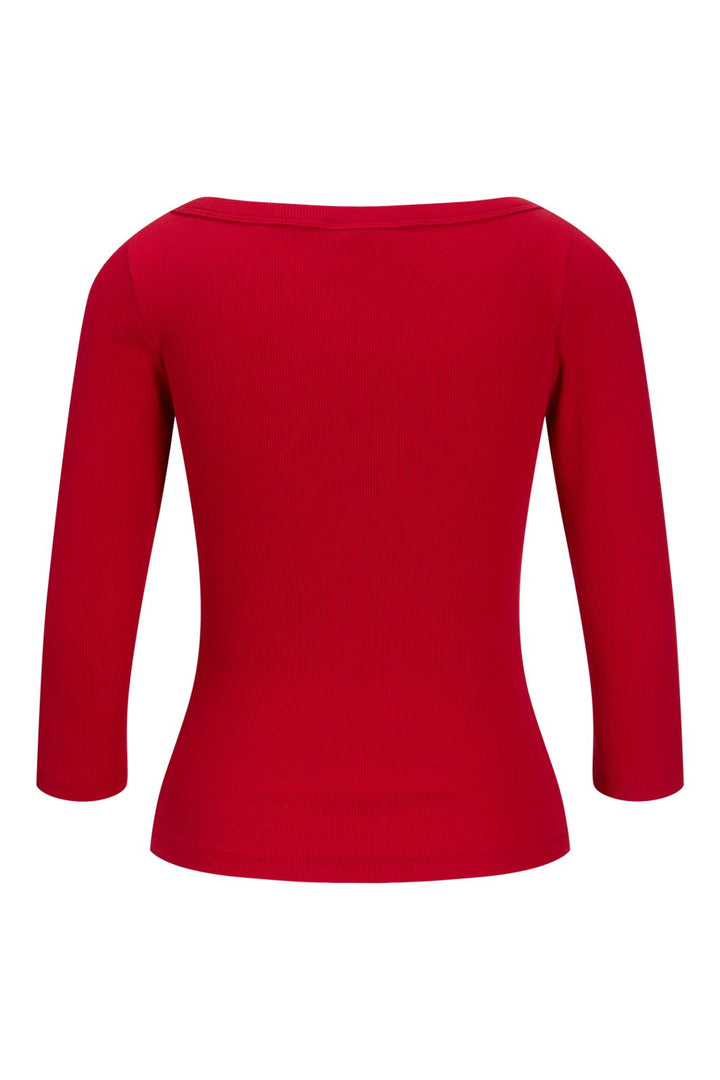 Jjxx - Jxfifi Str 3/4 Boatneck Top - 5144848 Tango Red