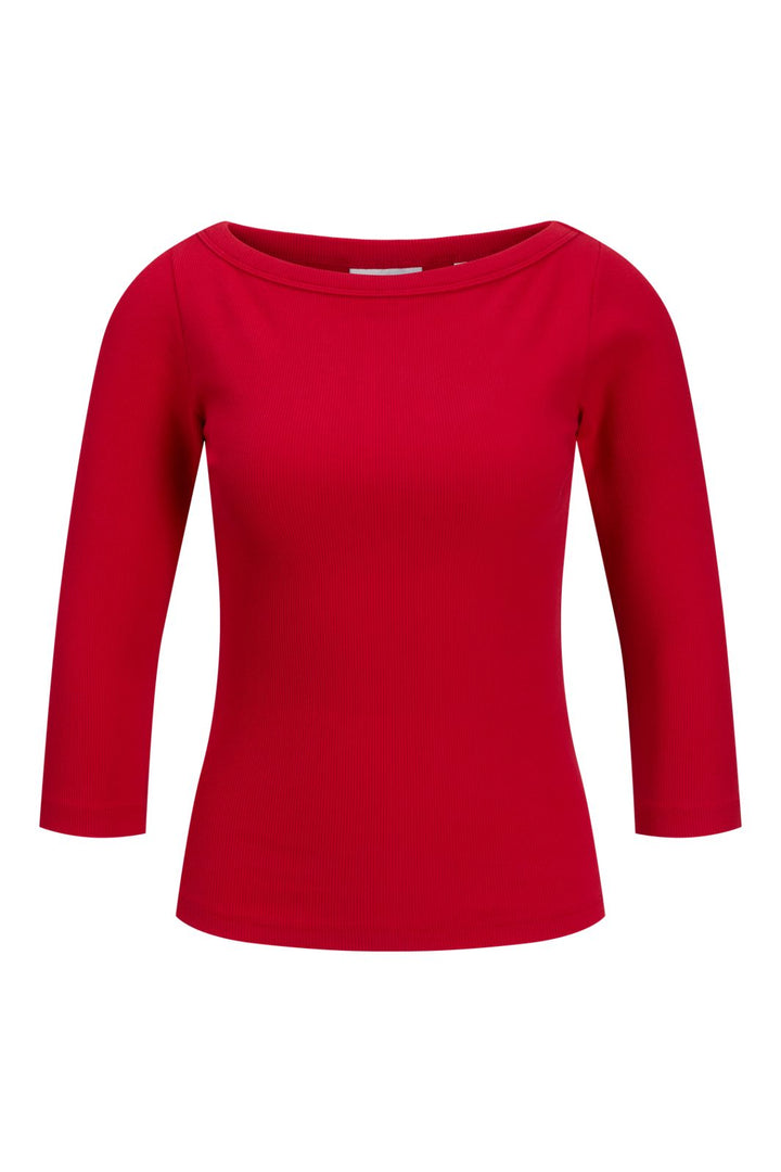 Jjxx - Jxfifi Str 3/4 Boatneck Top - 5144848 Tango Red