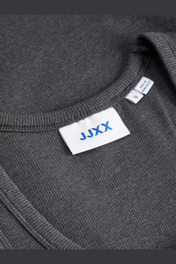 Jjxx - Jxfrida Sl U-Neck Top - 5037762 Dark Grey Melange