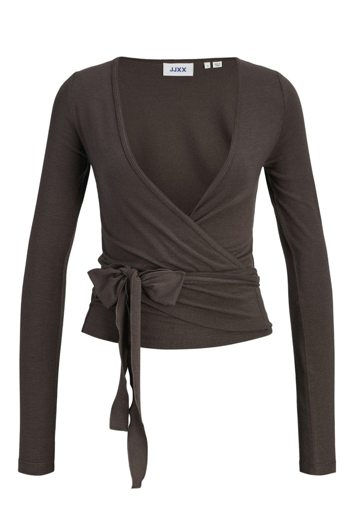 Jjxx - Jxluna Wrap Ls Cardigan - 4949950 Seal Brown