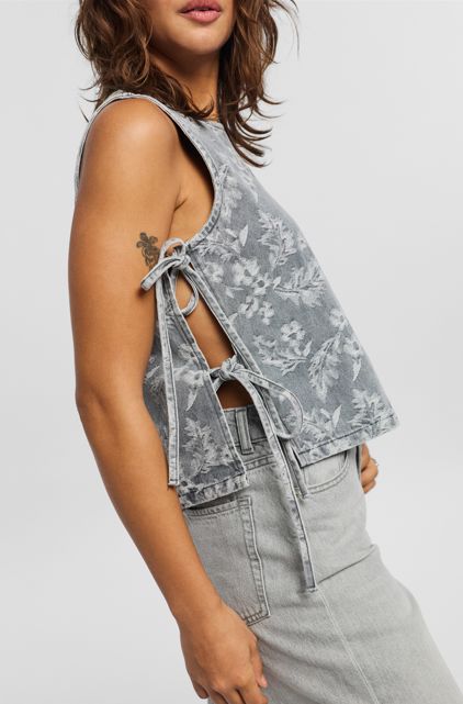 Jjxx - Jxmabel Sl Top R367 - 4992965 Grey Denim Toppe 