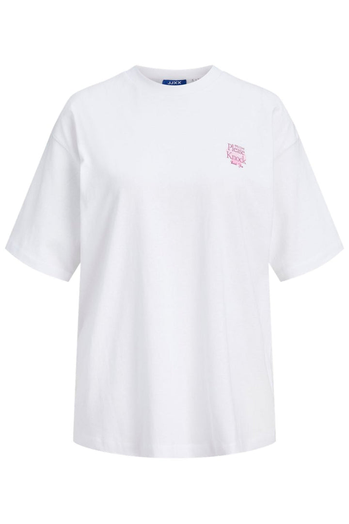 Jjxx - Jxmillow Loose Ss Tee Sp326 - 5014262 Bright White Please Knock