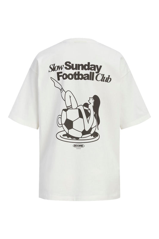 Jjxx - Jxmillow Loose Ss Tee Stydss26 - 5163387 Cloud Dancer Sunday Football