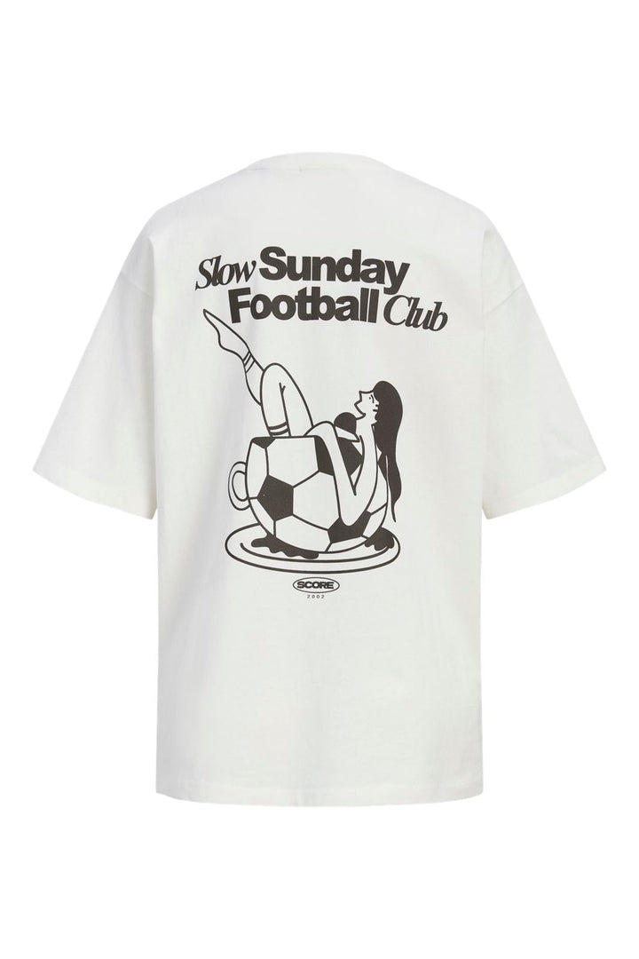 Jjxx - Jxmillow Loose Ss Tee Stydss26 - 5163387 Cloud Dancer Sunday Football