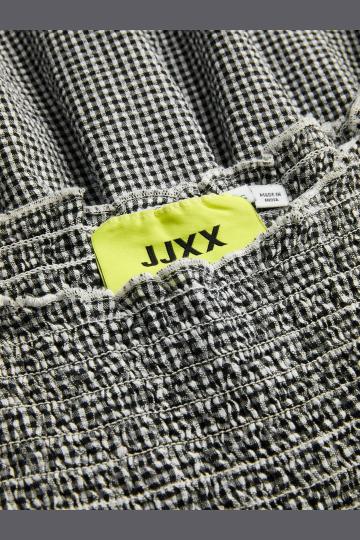Jjxx - Jxzoe Seersucker Ss Smock Dress - 4984824 Black Blanc De Blanc