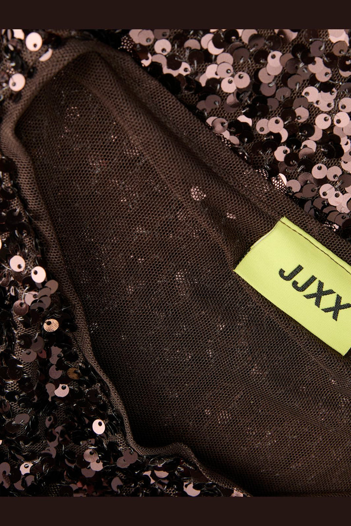 Jjxx - Jxzola Sequin Sl Top - 5108018 Demitasse