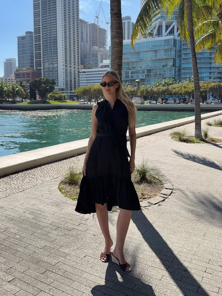 Karmamia - Anna Dress 2402 - Hammered Black Kjoler 