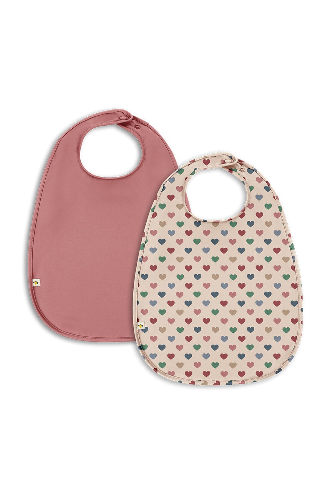Konges Sløjd - 2 Pack Dinner Bib Ks105653 - Coeur Colore/faded Rose Køkkentilbehør 