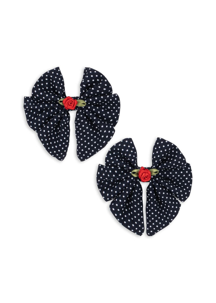 Konges Sløjd - 2 Pack Rose Rouge Bow Hair Clip Ks105856 - Dot Nuit