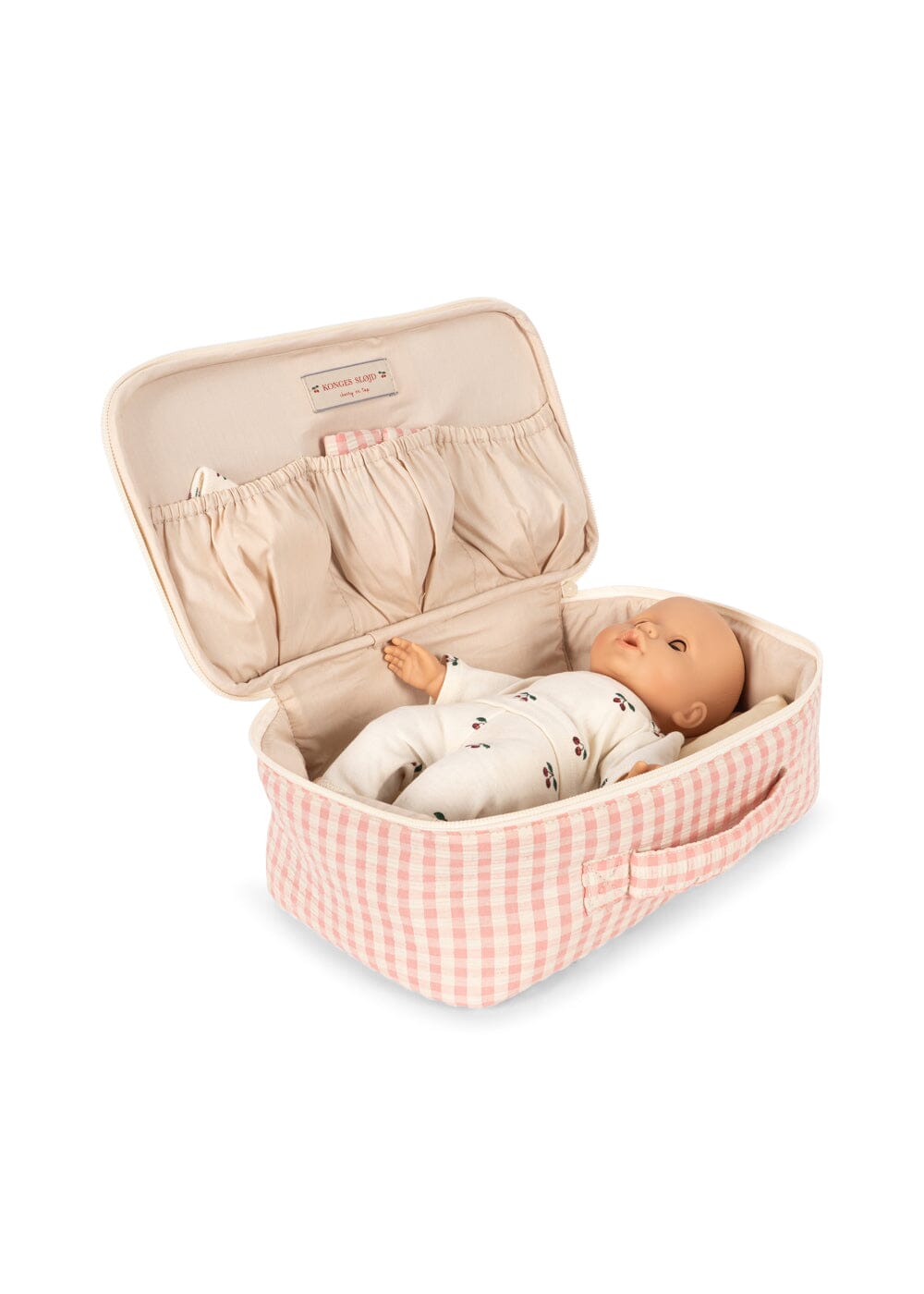 Konges Sløjd - Baby Doll Nursery Suitcase Ks106374 - Pink Check