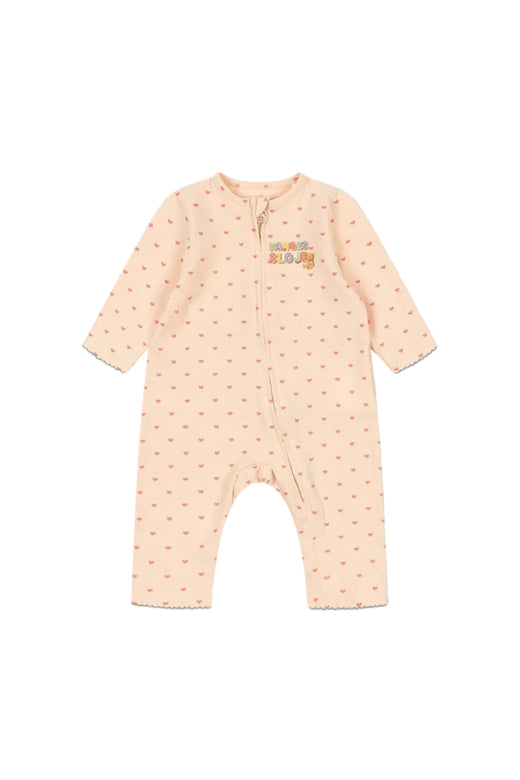 Konges Sløjd - Basic Zip Onesie Gots Ks105901 - Teddy Coeur