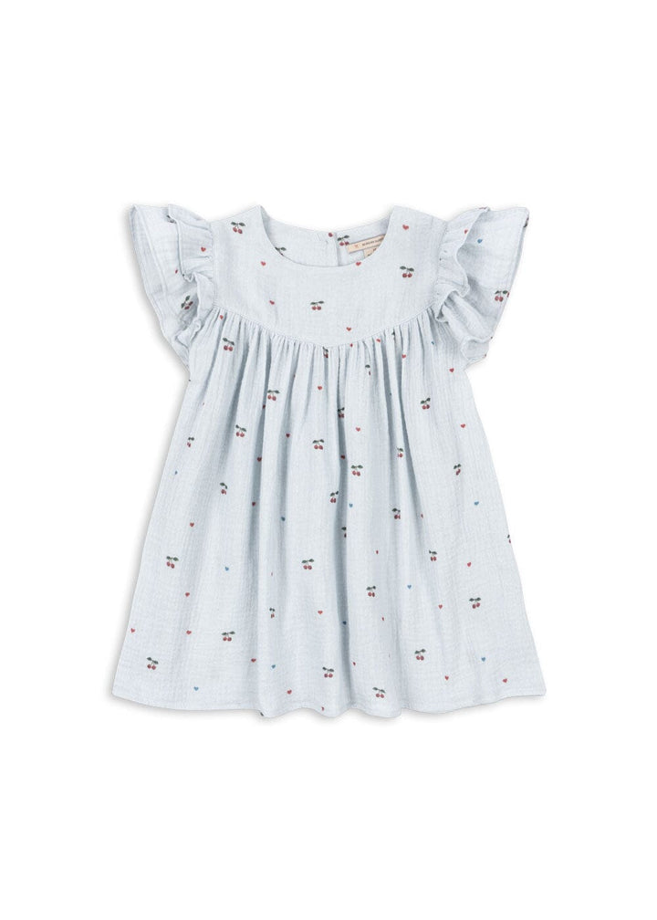 Konges Sløjd - Coco Dress Gots Ks105322 - Cherry Blue Coeur