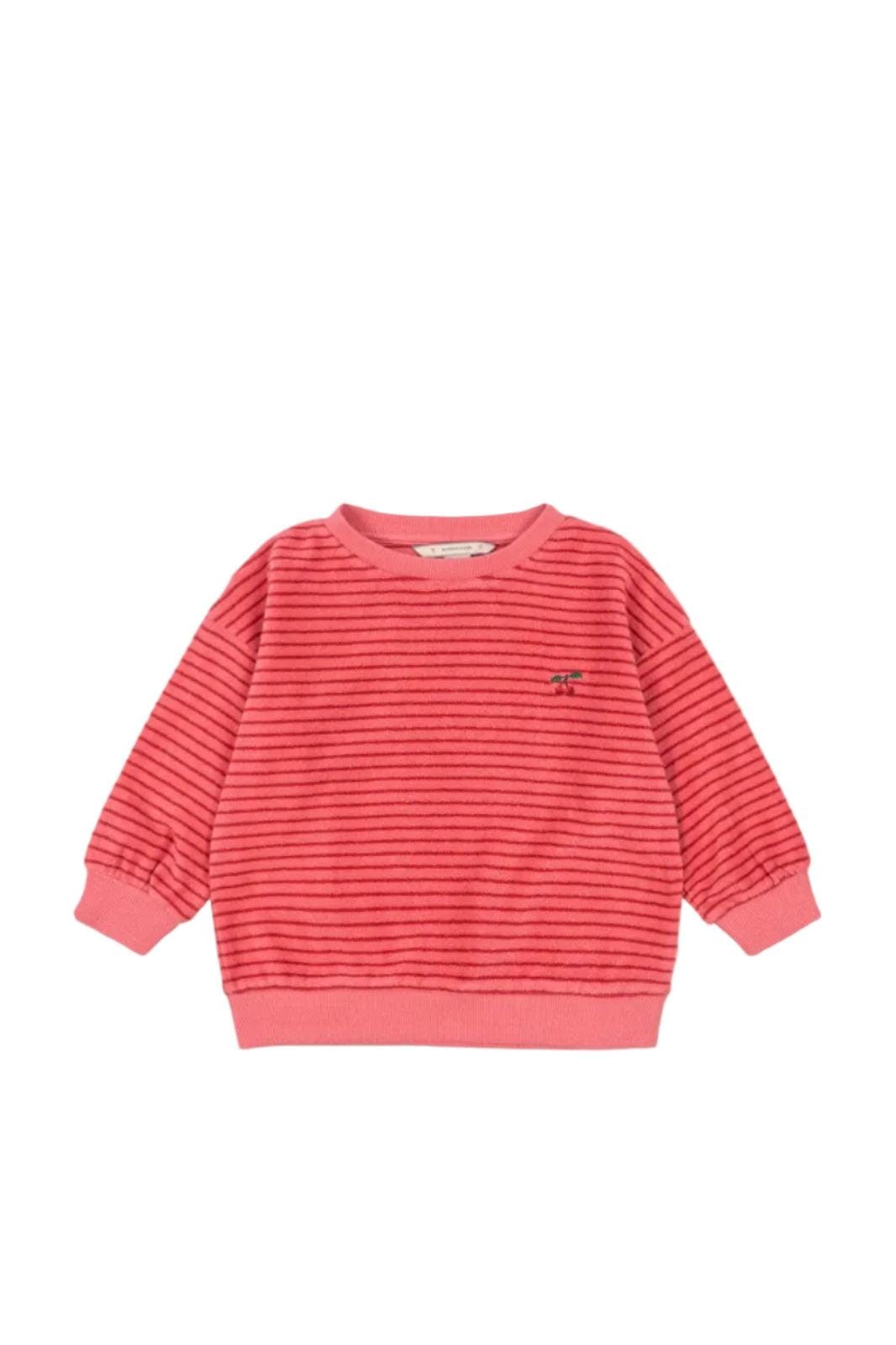 Konges Sløjd - Itty Sweat Shirt Gots Ks106045 - Cardinal Rose Stripe