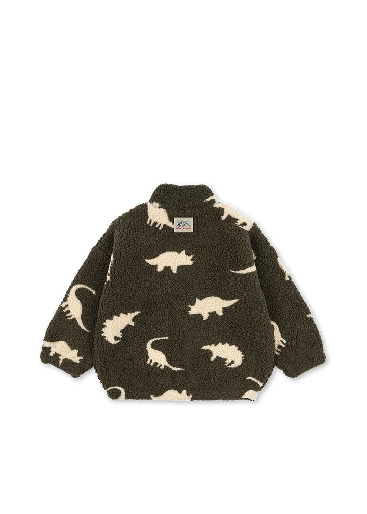 Konges Sløjd - Jody Teddy Jacket Grs Ks105720 - Dino Silhouette Fleece jakker 